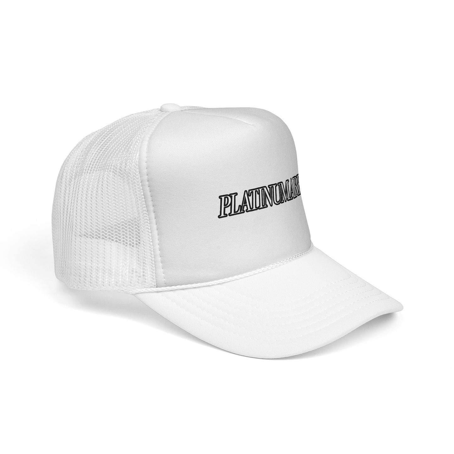 PLATINUMARRA Trucker Cap — Embroidered Retro Logo Mesh Hat